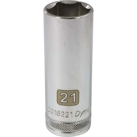 Dynamic 1/2" Drive, 21mm Metric Socket, 6 Points D016221